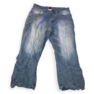 Vintage y2k ruched Apollo cropped jeans